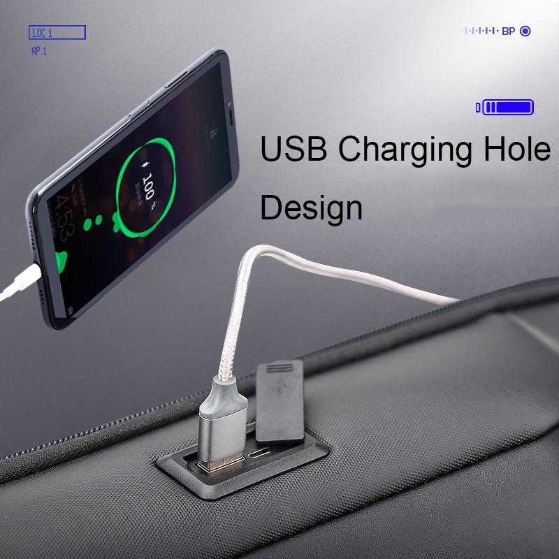 Waterproof Laptop Backpack With Usb Port - Large Capacity Lightweight Black-1915196953474502661