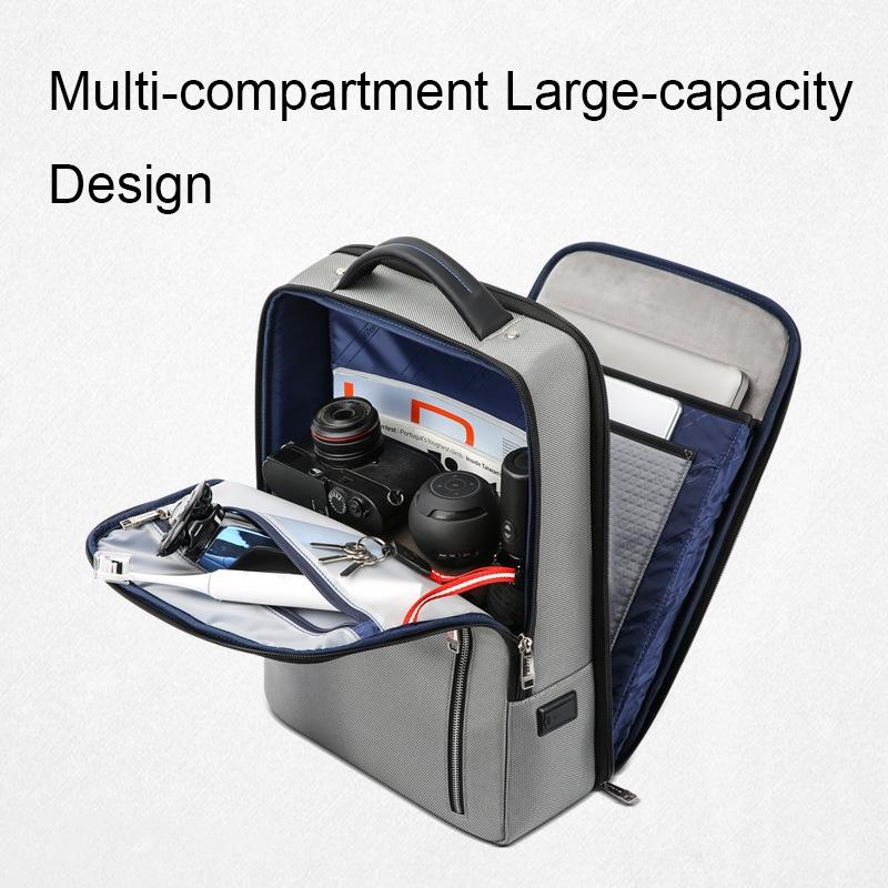 Silver Gray Multifunctional Anti-Theft Laptop Backpack With Usb Charging Hole-1915196842015068162