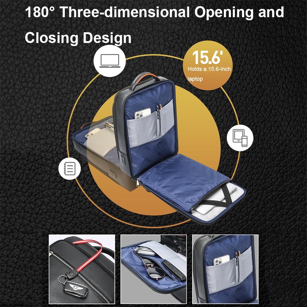 Multifunctional Anti-Theft Laptop Business Backpack With Usb Charging Hole Black-1915196860977516546