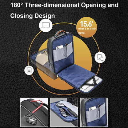 Multifunctional Anti-Theft Laptop Business Backpack With Usb Charging Hole Black-1915196860977516546