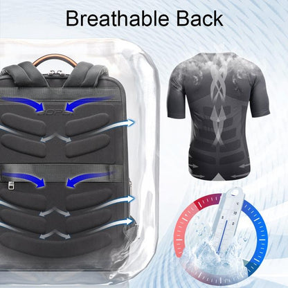 Multifunctional Anti-Theft Laptop Business Backpack With Usb Charging Hole Black-1915196860977516547