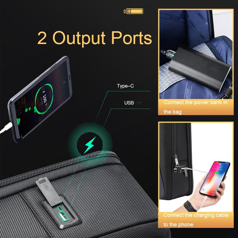 Usb Charging Anti-Theft Business Backpack - Black-1915196919114764292