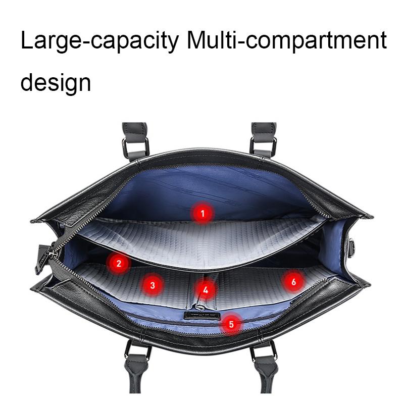 Black Waterproof Laptop Handbag - Multifunctional Business Wearable-1915196868858613763