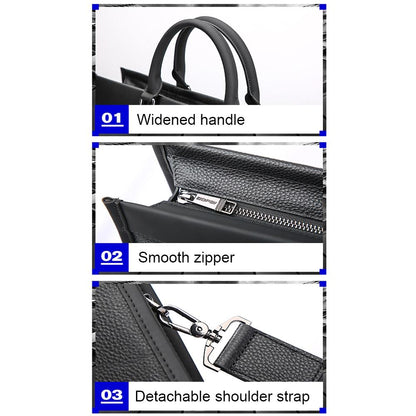 Black Waterproof Laptop Handbag - Multifunctional Business Wearable-1915196868858613764