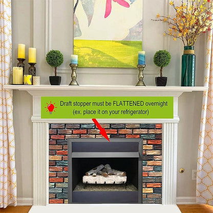 2-Pack Magnetic Fireplace Draft Stopper - 91.44 X 15.24Cm - Block Cold Air-1915197693437808644