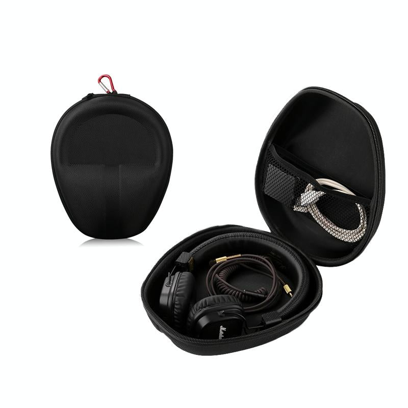 Compact Headphone Storage Bag - Black-1915198099429658630