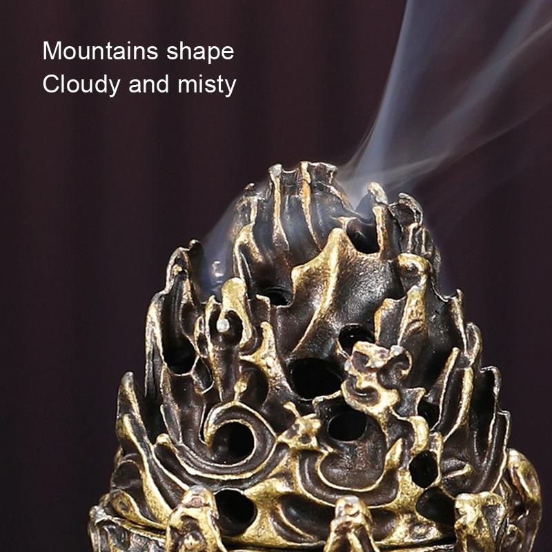 Small Vintage Copper Incense Burner - Bronze Ornament-1915198270091694082