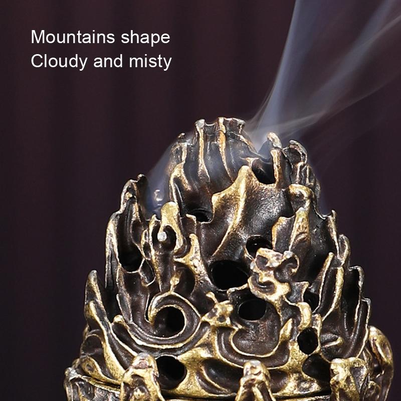 Small Vintage Copper Incense Burner - Indoor Ornament-1915197957154672642