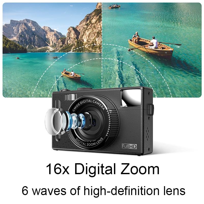3.0 Hd Children'S Digital Camera With 48Mp & 3 Screen + Card Reader - Black-1915197989756997636