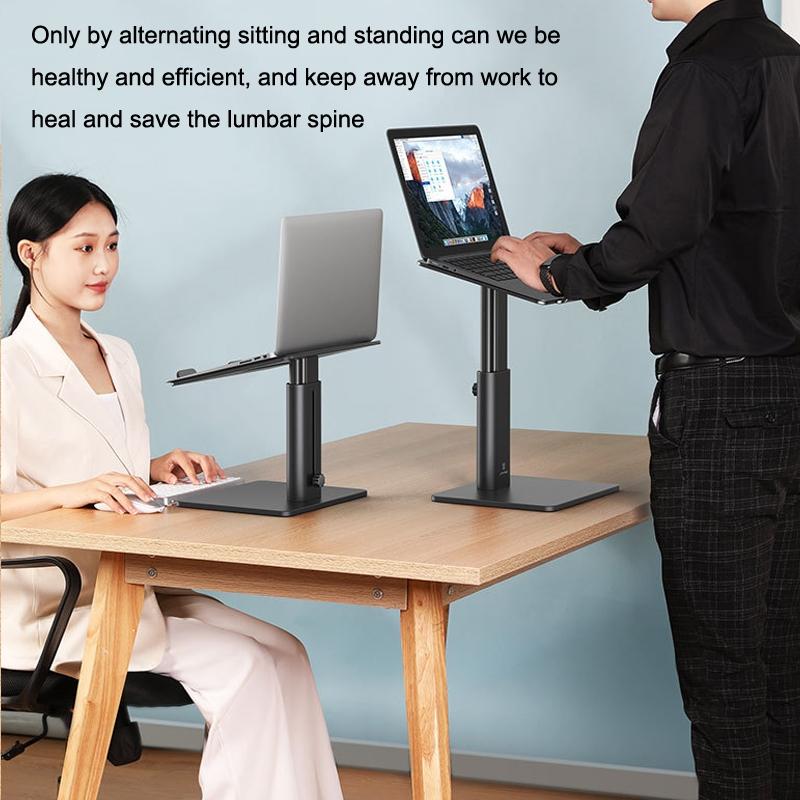 Black Portable Aluminum Laptop Support - Lifting And Raising-1964932215267790853
