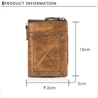 Detachable Rfid Leather Wallet - Anti-Theft-1915196930548436993