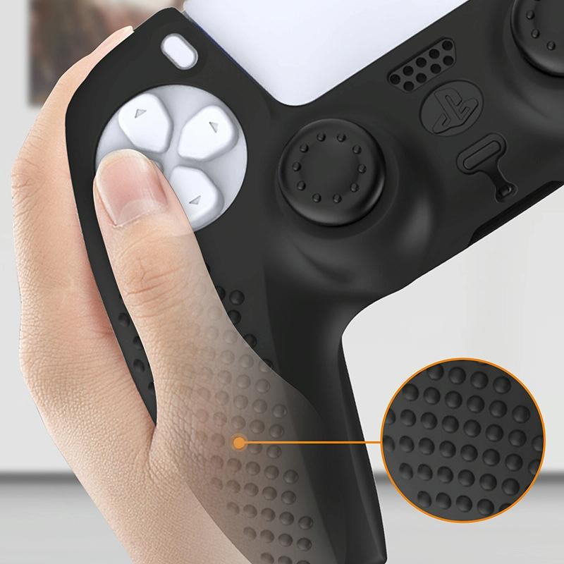 Black Polka Dot Silicone Joystick Cover For Ps5 Controller-1922443422086598660