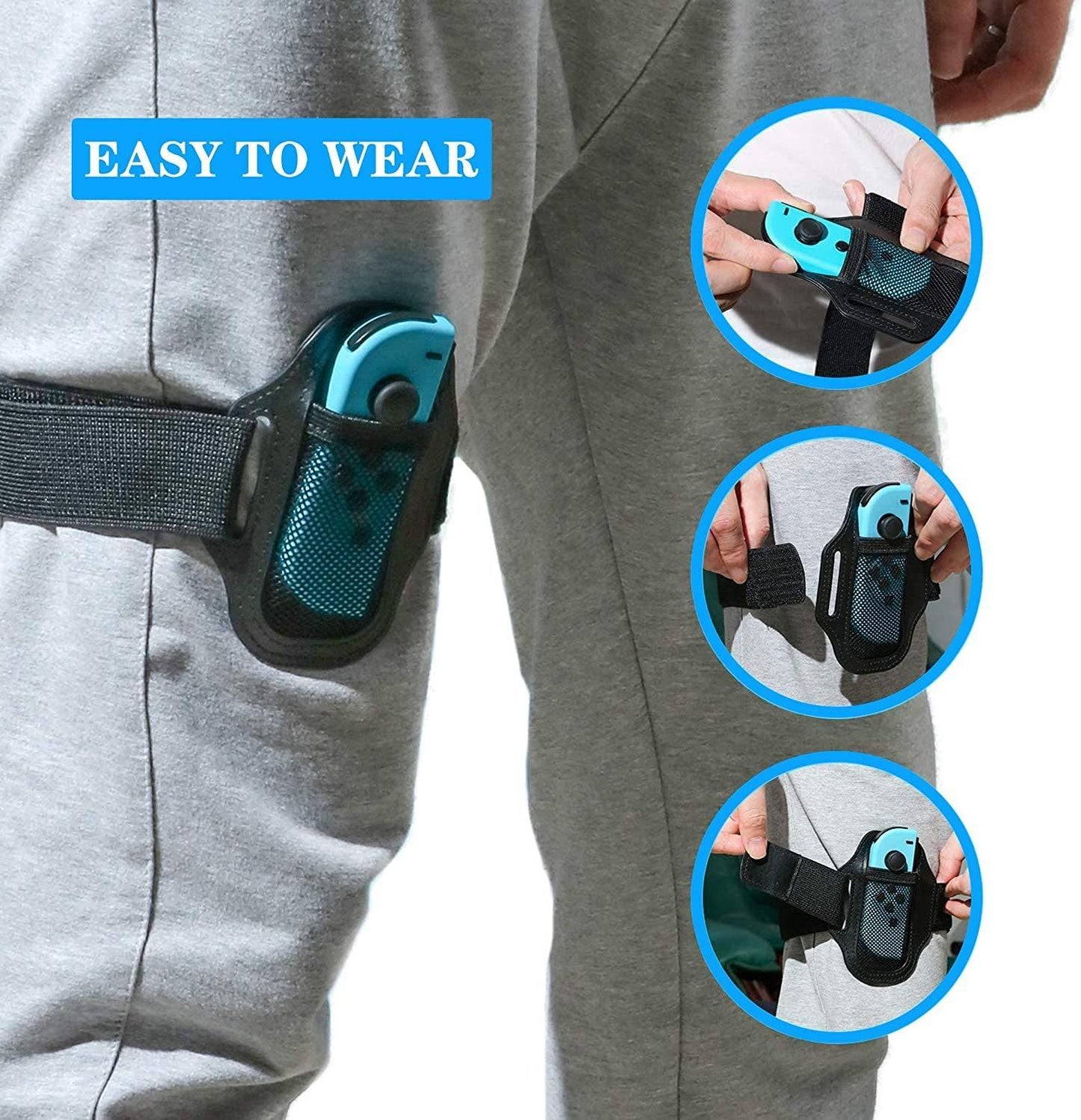 Flexible Joycon Leg Strap With Adjustable Band-1915197057791037444