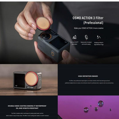 Pro Version Camera Lens Filter Set For Dji Action 3 - Nd 8 / 16 / 32 / 64-1915197948287913986