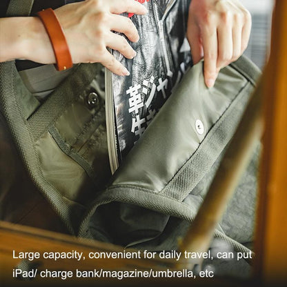 Waterproof Nylon Handbag - Large Capacity Army Green-1964932210830217218