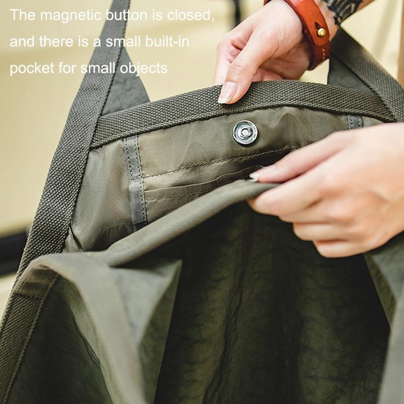 Waterproof Nylon Handbag - Large Capacity Army Green-1964932210830217220