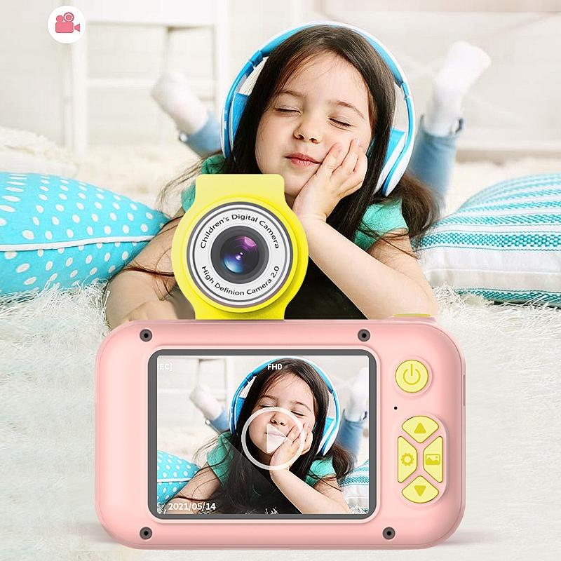 Reversible Mini Hd Child Camera With 8G Card Reader - Blue-1915197626119229445