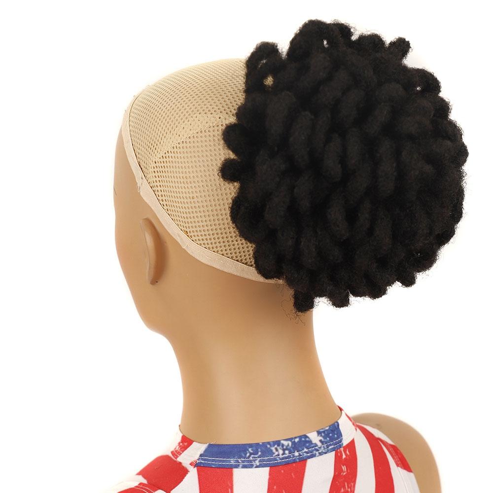 Shaggy Drawstring Dreadlock Bun - Natural Look-1915198138243747840