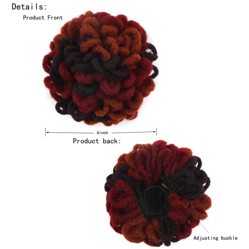 Shaggy Drawstring Dreadlock Bun - No Code-1915197448893108226