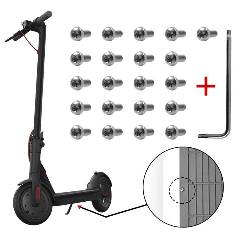 21-Piece Battery Compartment Screws Set For Xiaomi Mijia M365 Pro - White-1964932234238627841
