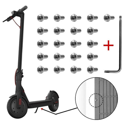 21-Piece Battery Compartment Screws Set For Xiaomi Mijia M365 Pro - White-1964932234238627841