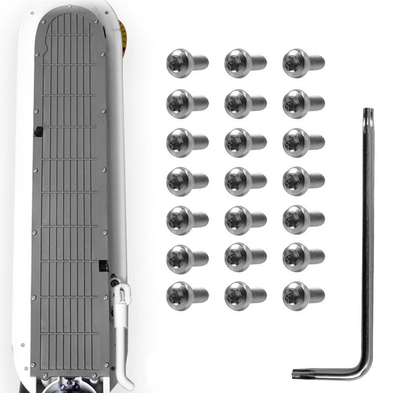 21-Piece Battery Compartment Screws Set For Xiaomi Mijia M365 Pro - White-1964932234238627842