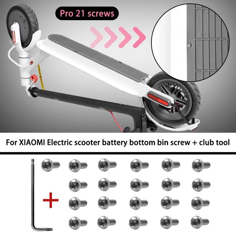 21-Piece Battery Compartment Screws Set For Xiaomi Mijia M365 Pro - White-1964932234238627843