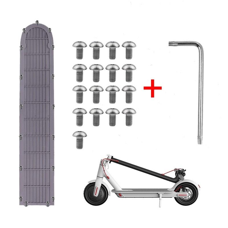 17-Piece Battery Compartment Base Plate Set For Xiaomi Mijia M365 Pro - White Plum Screw-1964932214265352193