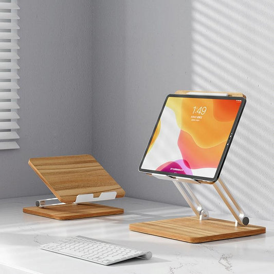 Adjustable Wooden Laptop Stand - Darkwood-1964932209307684865