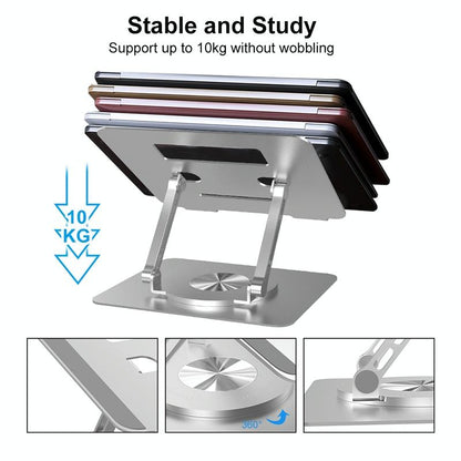 Foldable Rotating Laptop Cooling Stand - Multifunctional-1964932294393335809