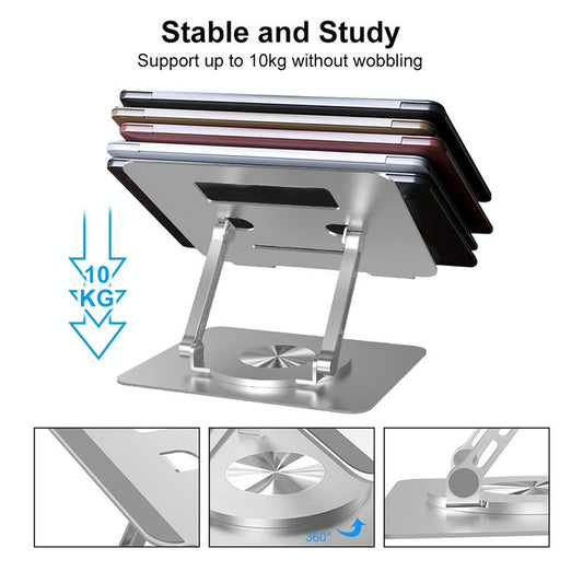 Foldable Rotating Laptop Cooling Stand - Multifunctional-1964932294393335809