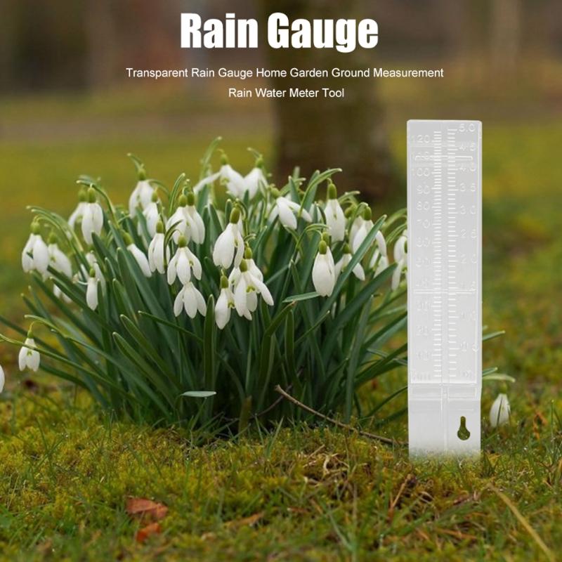 Outdoor Garden Rain Gauge - Transparent Plastic - 25X4.5X2.7Cm-1964932176101380101