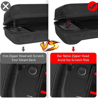 Steam Deck Handheld Console Storage Bag - Hard Eva Oxford Cloth - Black-1969996408396320772