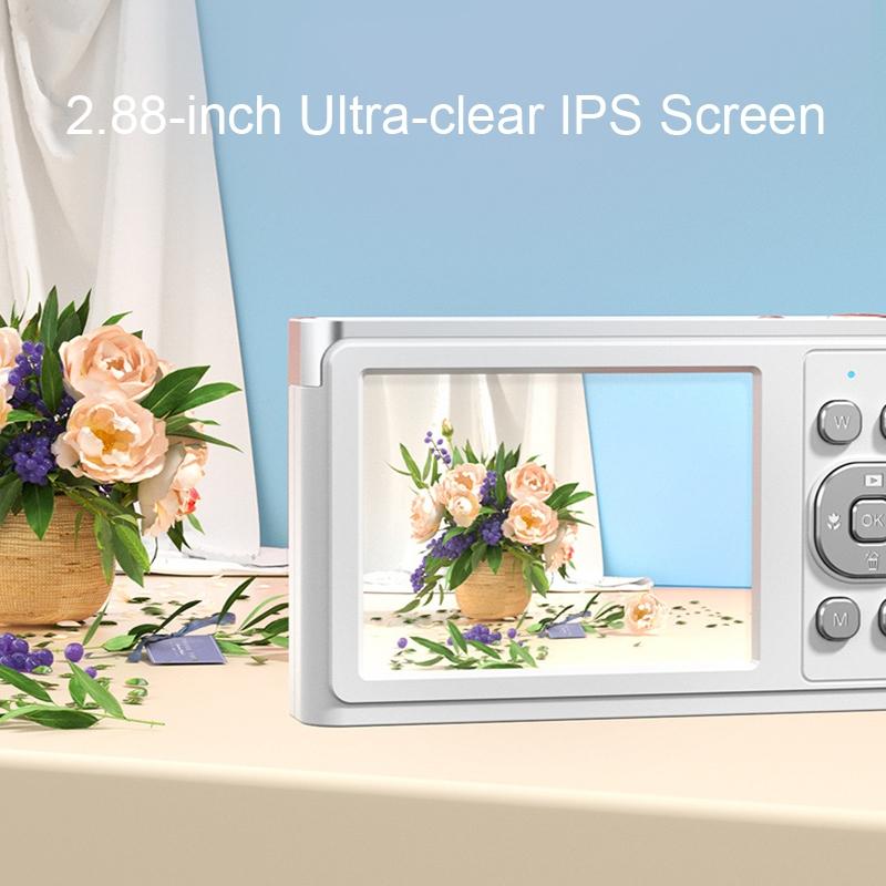 4K 8X Optical Zoom Telescopic Lens Digital Camera - White 2.88 Inch-1915198274239860740