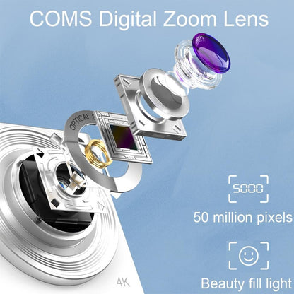 4K 8X Optical Zoom Telescopic Lens Digital Camera - White 2.88 Inch-1915198274239860742