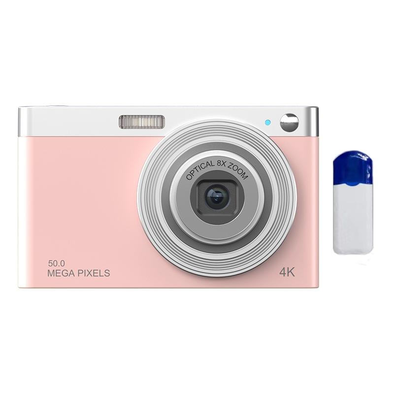 4K 8X Optical Zoom Telescopic Lens Digital Camera - Includes Card Reader & Wiper - Pink-1915197614836551688