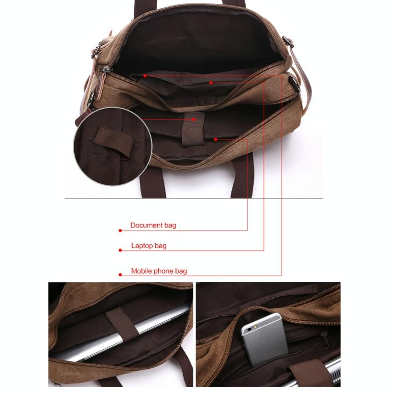 Versatile Canvas Business Briefcase For Laptops-1915197164011786243