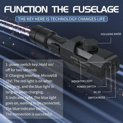 Wireless Motion Detection Monocular With Metal Tripod - 70X Magnification-1943465055572070403