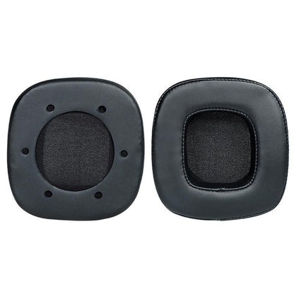 Breathable Sponge Headphone Covers - Black Leather 1 Pair-1915197980349173765