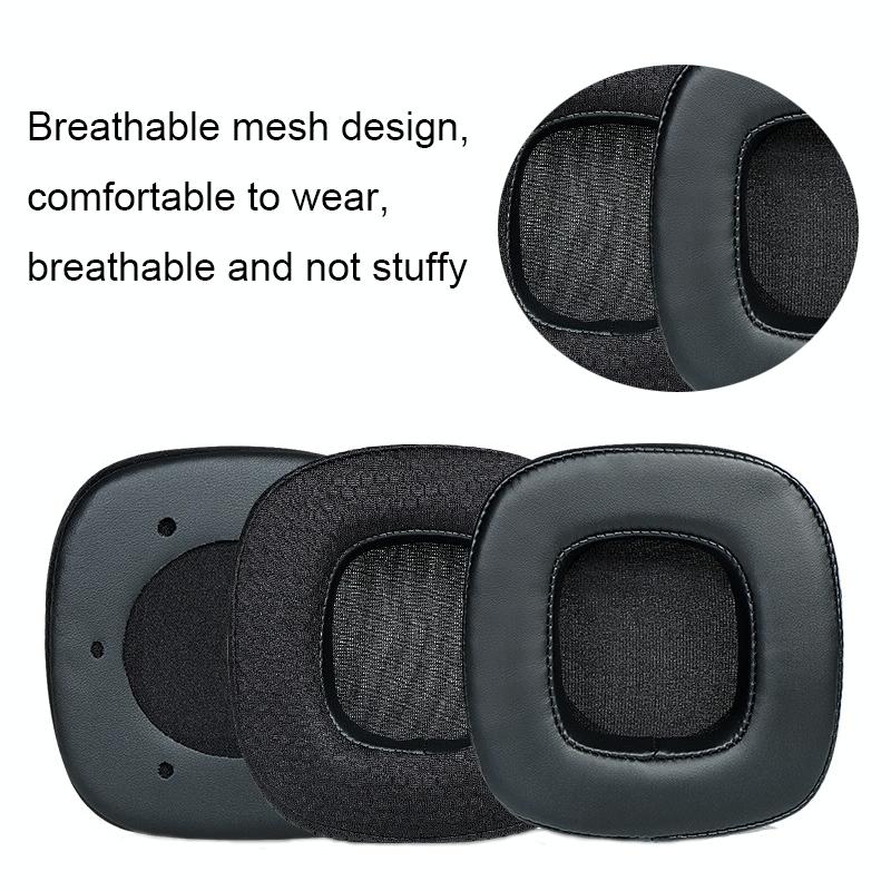 Breathable Sponge Headphone Covers - 1 Pair - Net Black-1915197444853993474