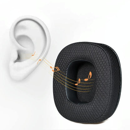 Breathable Sponge Headphone Covers - 1 Pair - Net Black-1915197444853993476