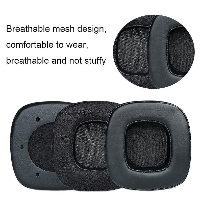 Breathable Sponge Headphone Covers - 1 Pair - Net Gray-1915197174778564610