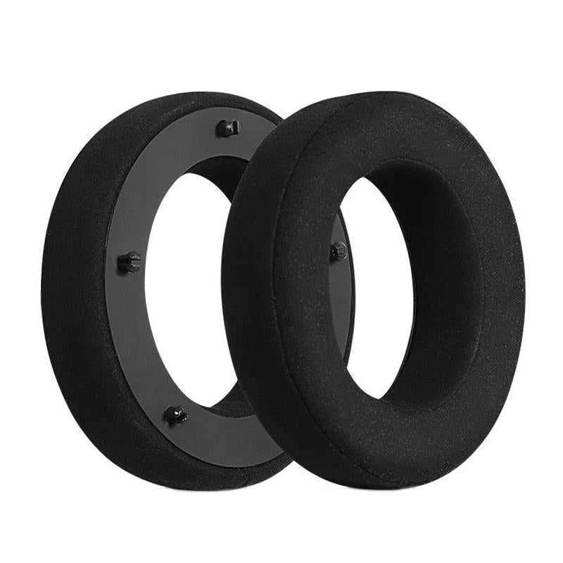 Breathable Leather Headset Cover For Focal Clear Mg Pro - Black Fiber 2 Pack-1915198271295459334