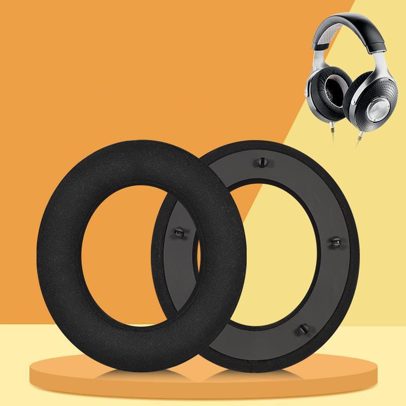 Breathable Leather Headset Cover For Focal Clear Mg Pro - Brown 2 Pack-1915197431151202309