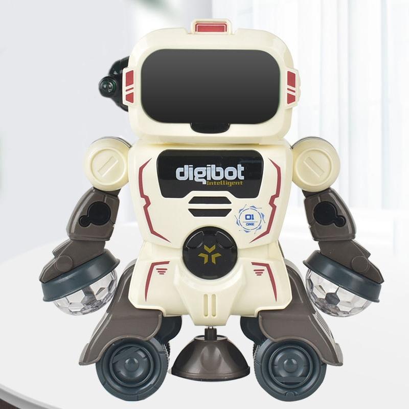 Smart Sound & Light Mechanical Robot Toy - Gray-1915198278069260294