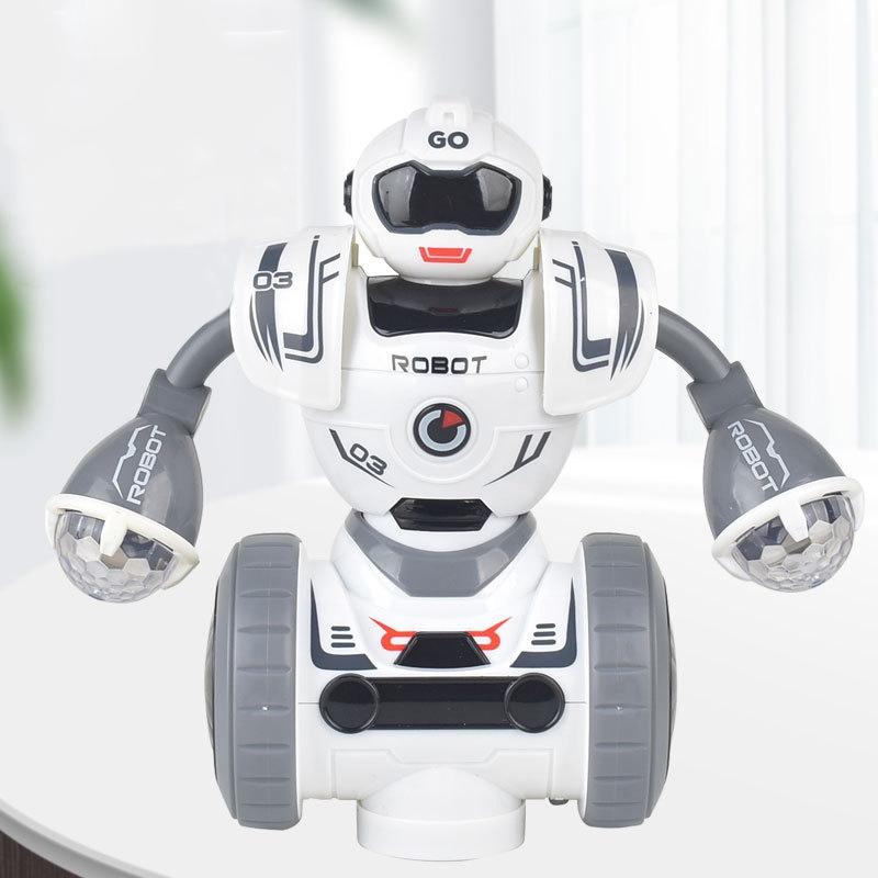 Smart Sound & Light Mechanical Robot Toy - Gray-1915197617013395462