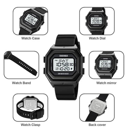 Multi-Functional Outdoor Men Watch With Electronic Timing And Steel Band-1915197951064543234