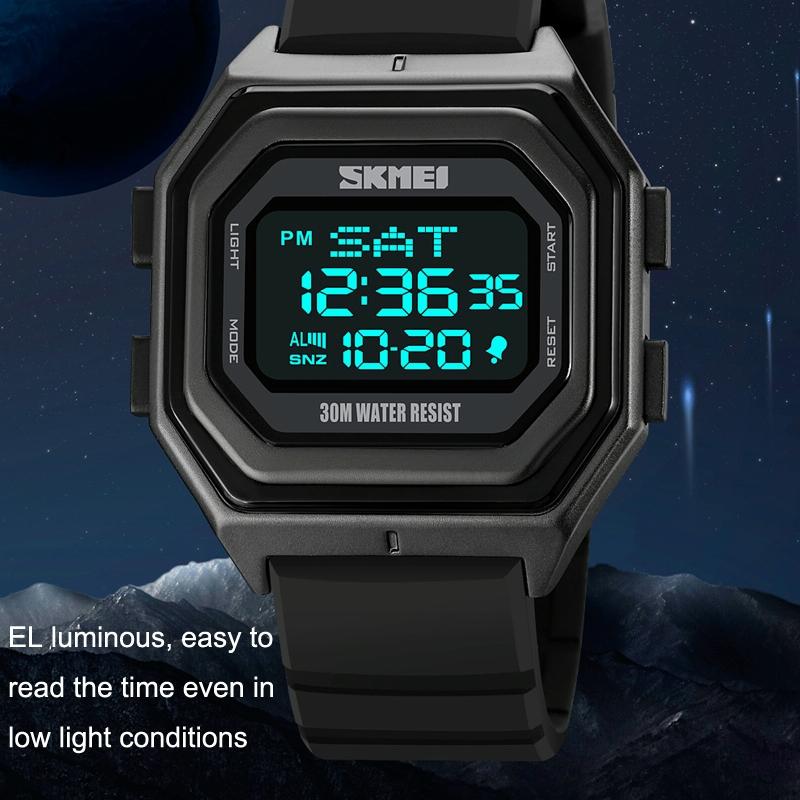 Multi-Functional Outdoor Men Watch - Electronic Timing-1915197790242344964