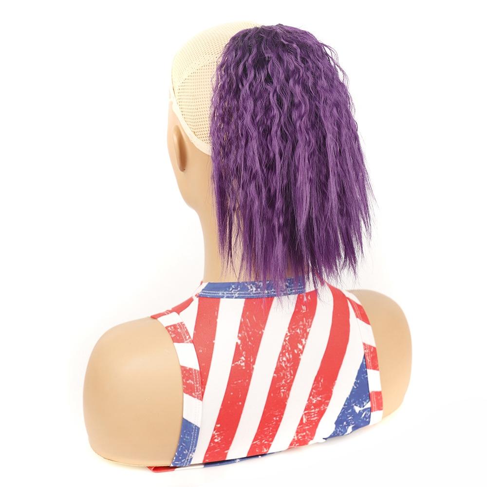 Short Fluffy Drawstring Perm Curly Ponytail Wig In 73C Colour-1915197718721073152