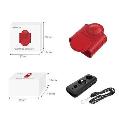 Silicone Protective Case For Insta360 One X2 With Red Lens Screen-1915198332452605954